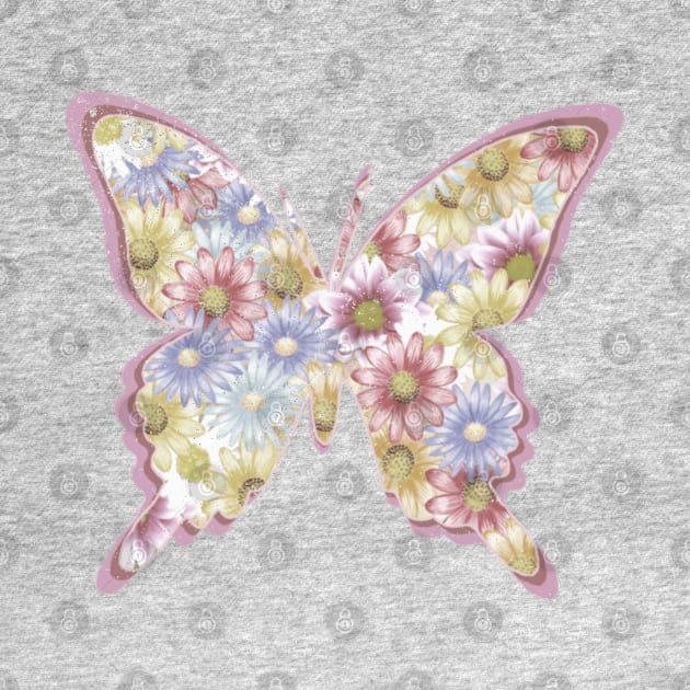 Bohemian Boho  Hippie Butterfly Flowers Vintage by Sassee Designs